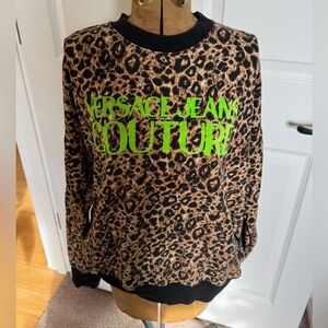 Versace Jeans Couture Collection Leopard Cheetah Crewneck sweatshirt. Fits M/L